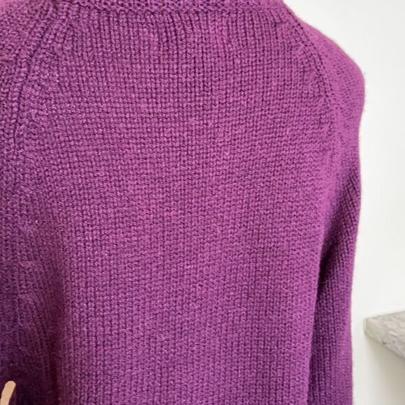 Fenn Wright Manson Deep Purple Wool Blend Chunky Turtleneck (Size: Large) - Picture 9 of 13